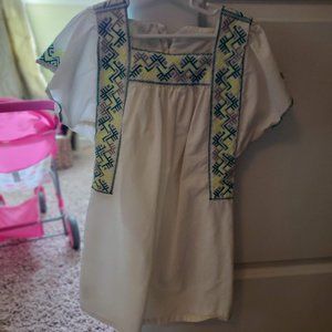 Girls breezy off white dress